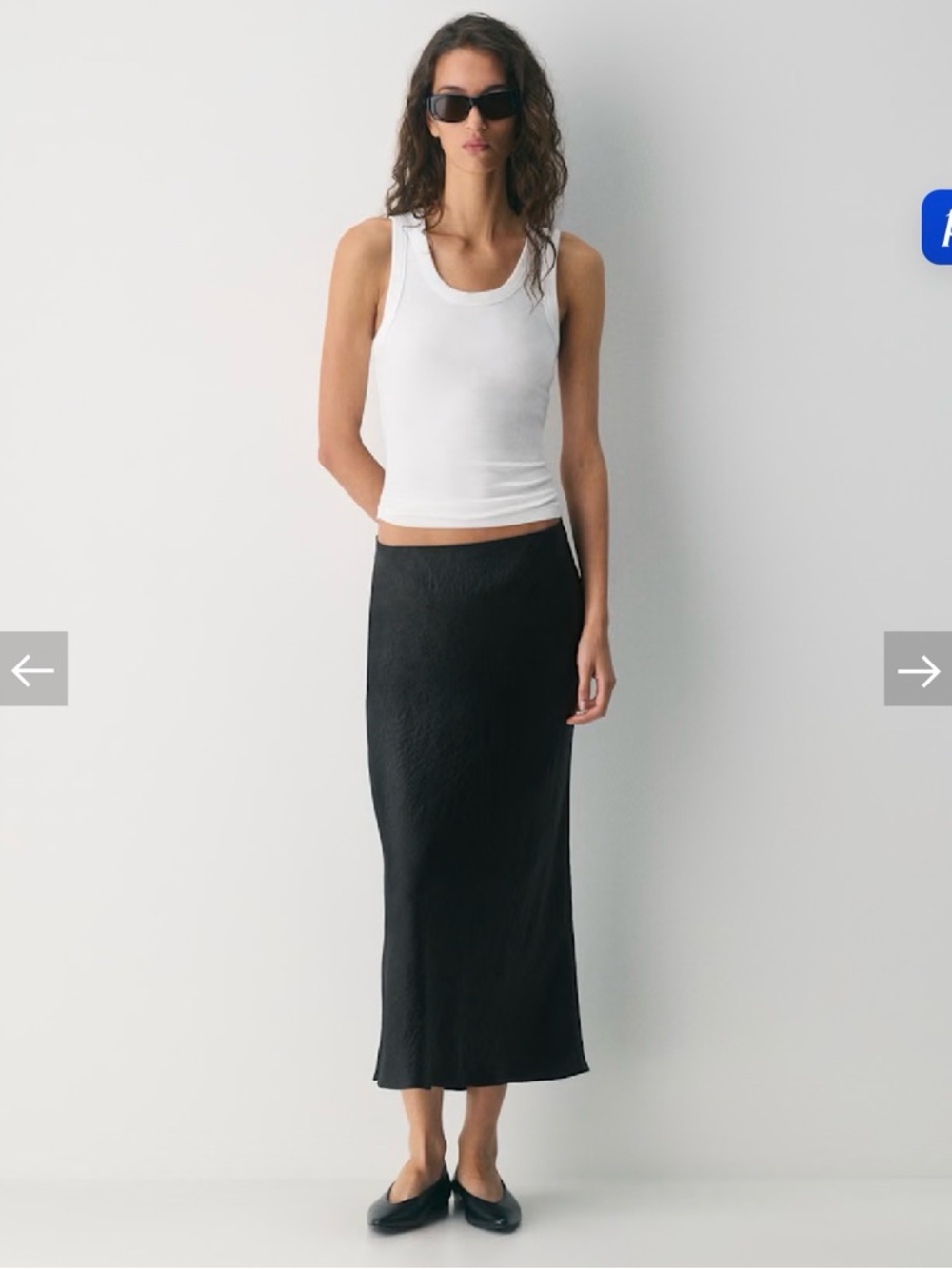 Zara Black Maxi Slip Skirt